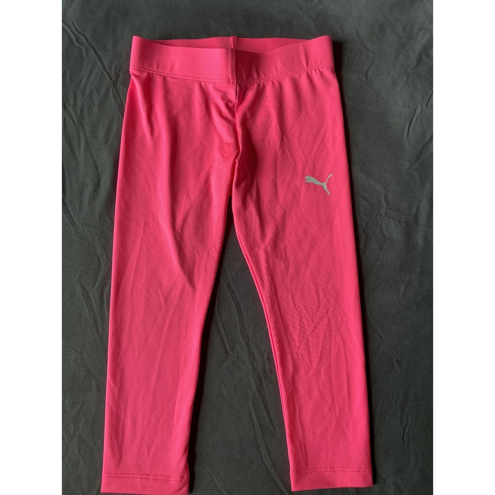 Puma Leggings Toddler Girls 3T Pink Excellent Leggings Athletic Activewear Pants